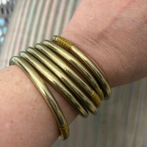 BudhaGirl Etoile gold AW bangle bracelets, size medium